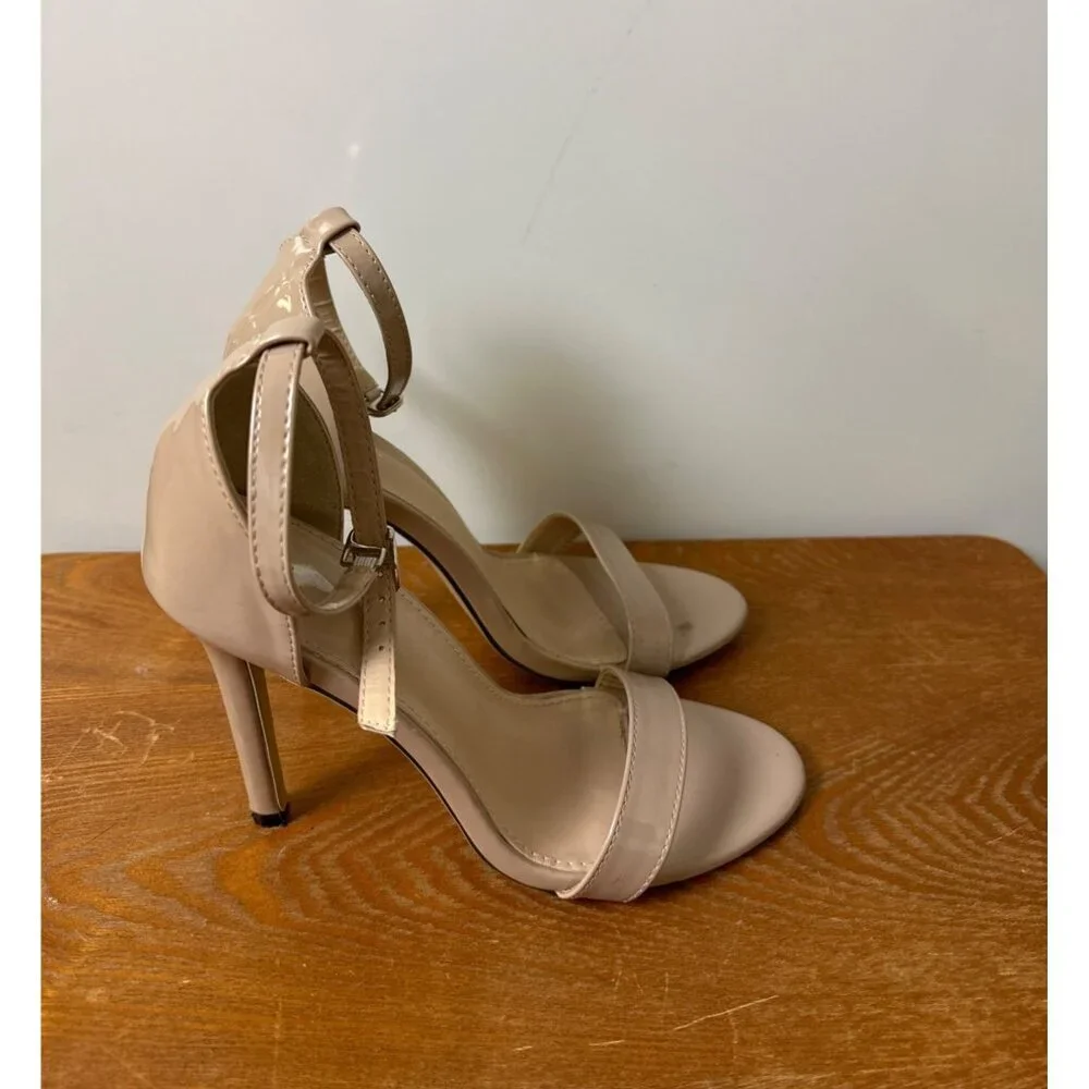 Unbranded Women’s Stiletto High Heels Shoes Patent Nude Size 38 SKU 2831